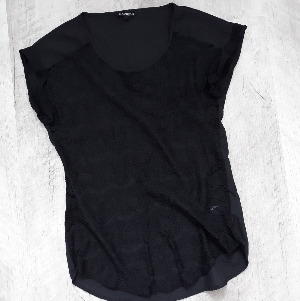 Express lace top size small